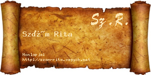 Szám Rita névjegykártya