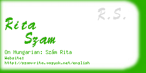 rita szam business card