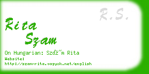 rita szam business card